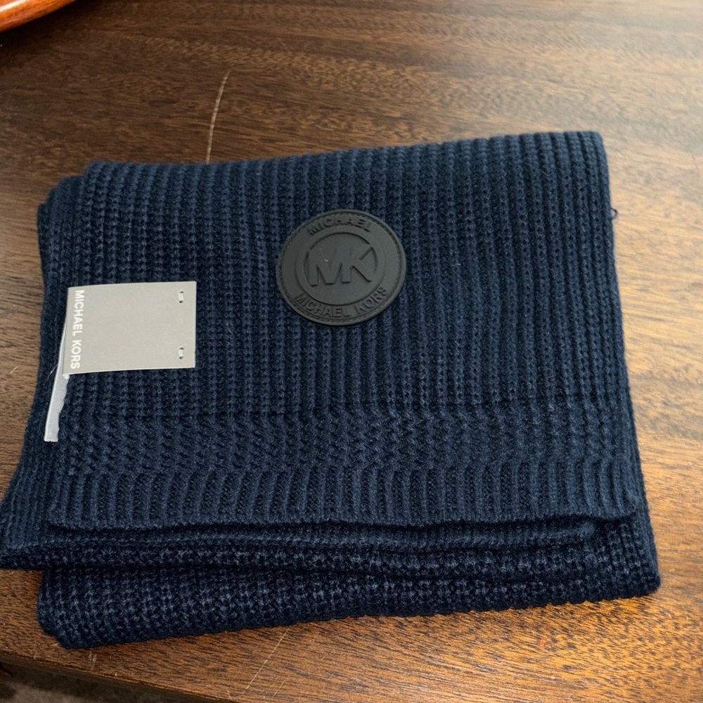 Michael Kors Navy Blue Scarf